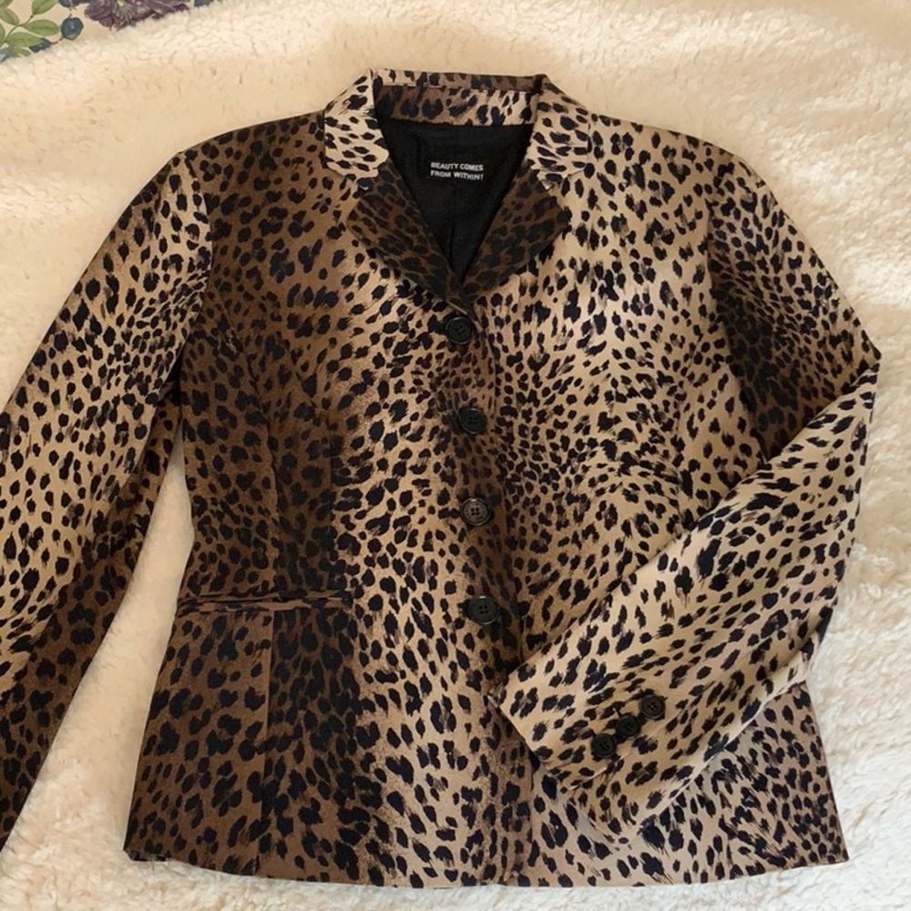 Moschino leopard print jacket